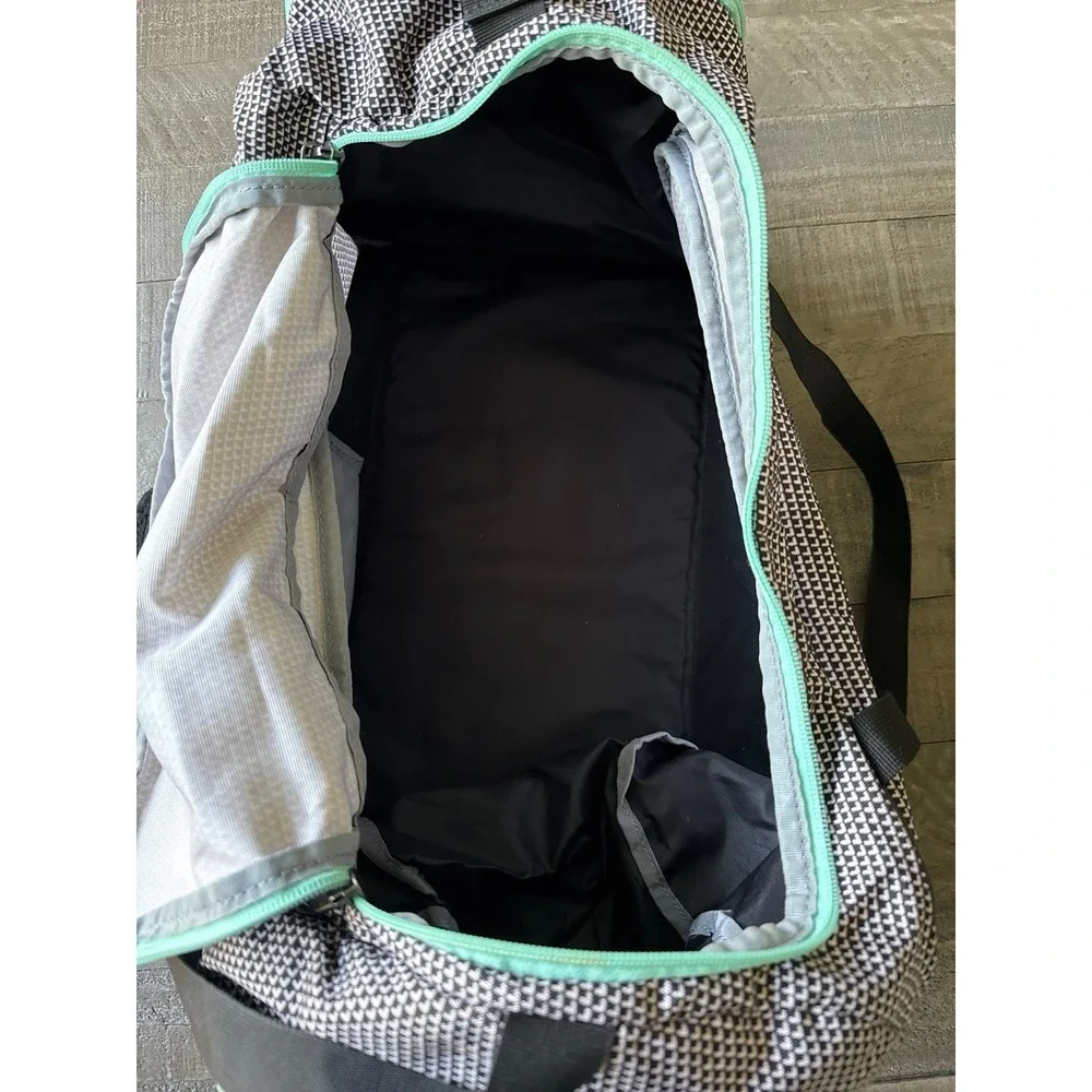 Under Armour Storm Black White Teal Duffle Gym Travel Bag Cross Shoulder Bag
